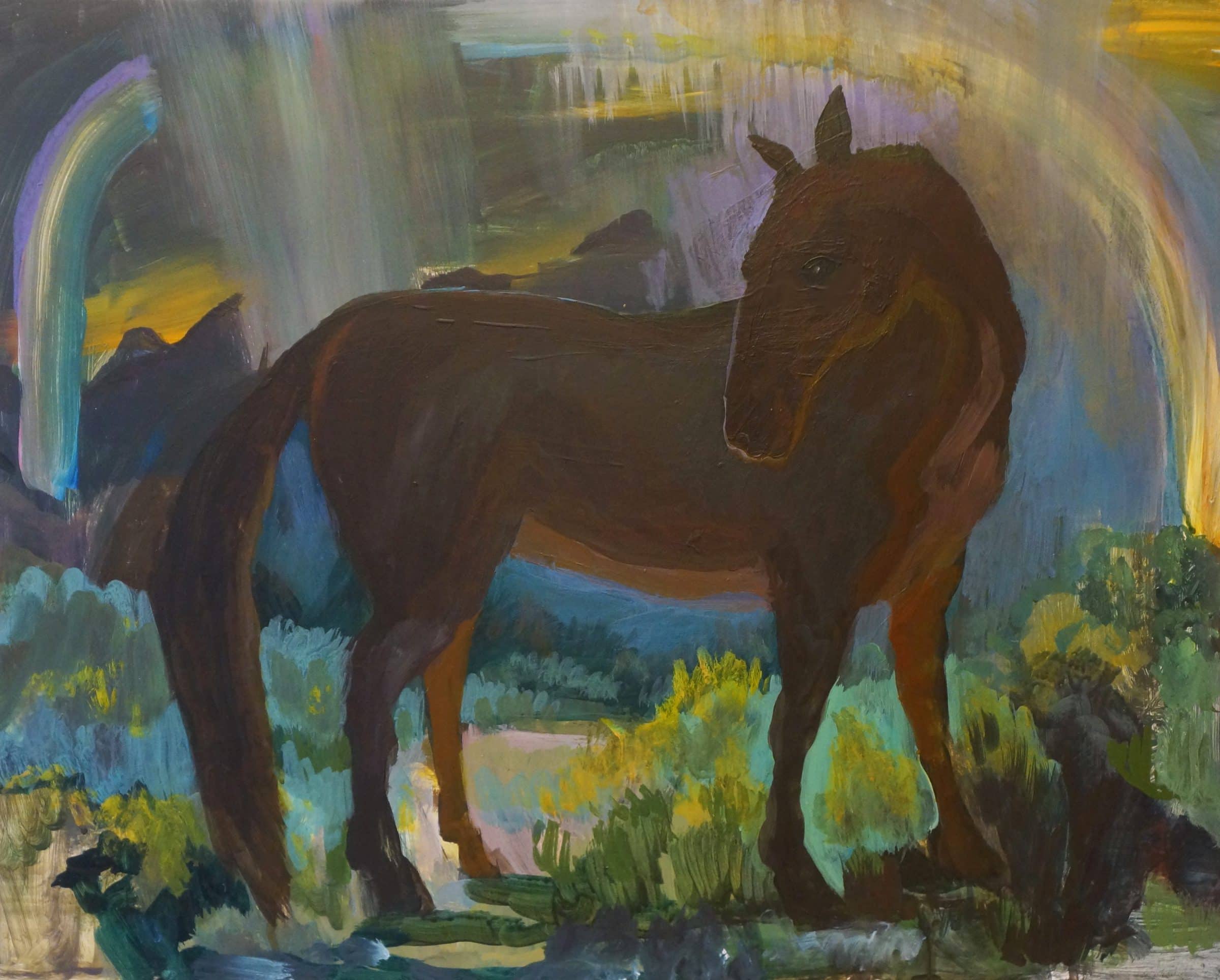 Dark Horse Waiting for the Storm to Pass