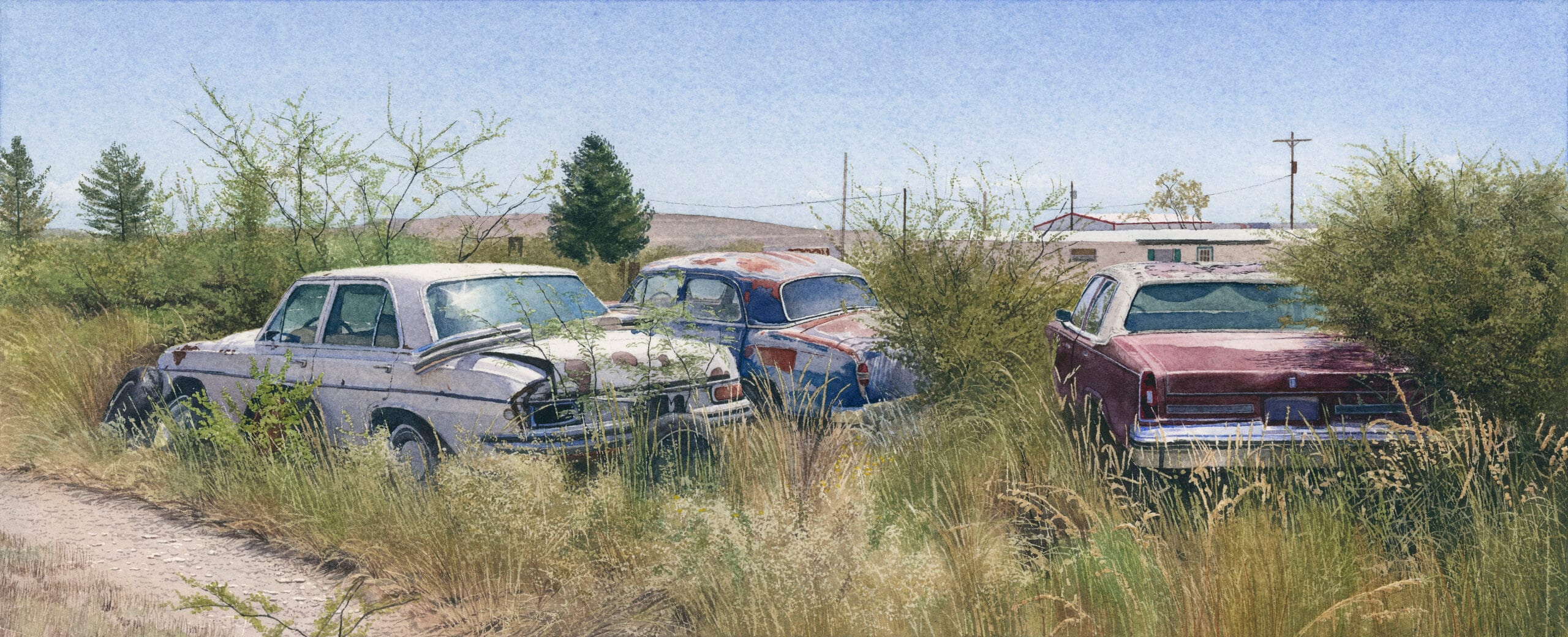 Three Sedans in Marathon, TX