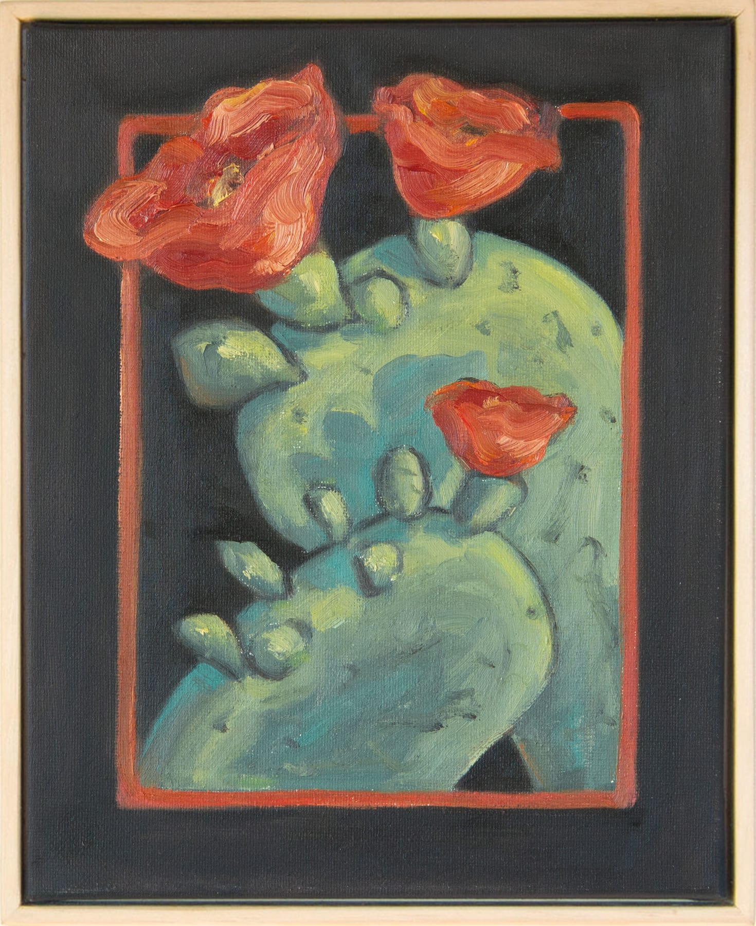 Cactus Blossom Study (black & red)