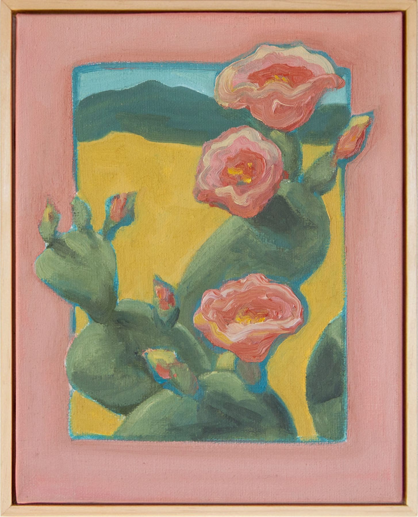 Cactus Blossom Study (pink & yellow)
